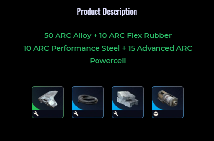 MMOJUGG ARC Raiders [High-Gain Antenna Material] Foundation 1 Details View of Item Function and Use